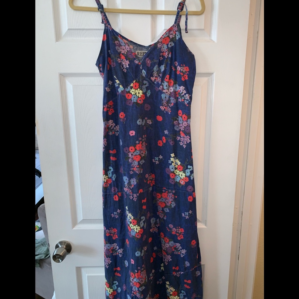 Replay summer cotton maxi dress. Italy